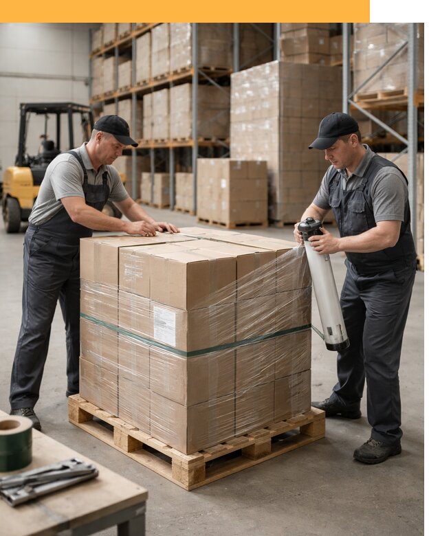 Упаковка и паллетирование грузов от 3657 руб: защита и крепление