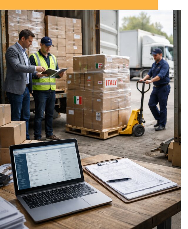 Доставка грузов из Италии: морские и авиаперевозки от 18806