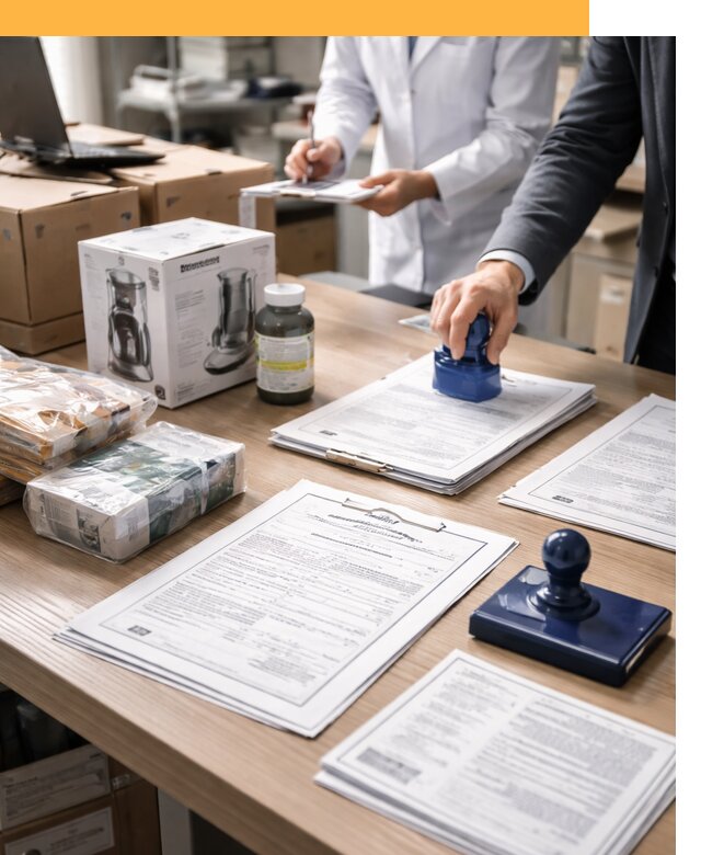 Сертификация импортных товаров от 12538 с таможенным сопровождением